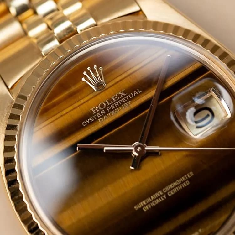 Datejust 1601/8 Or Jaune "Œil de Tigre" – 1974