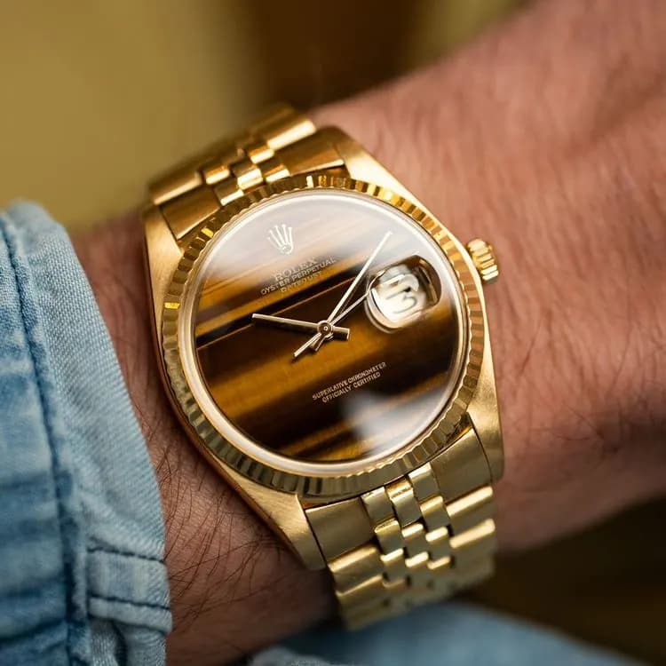 Datejust 1601/8 Or Jaune "Œil de Tigre" – 1974