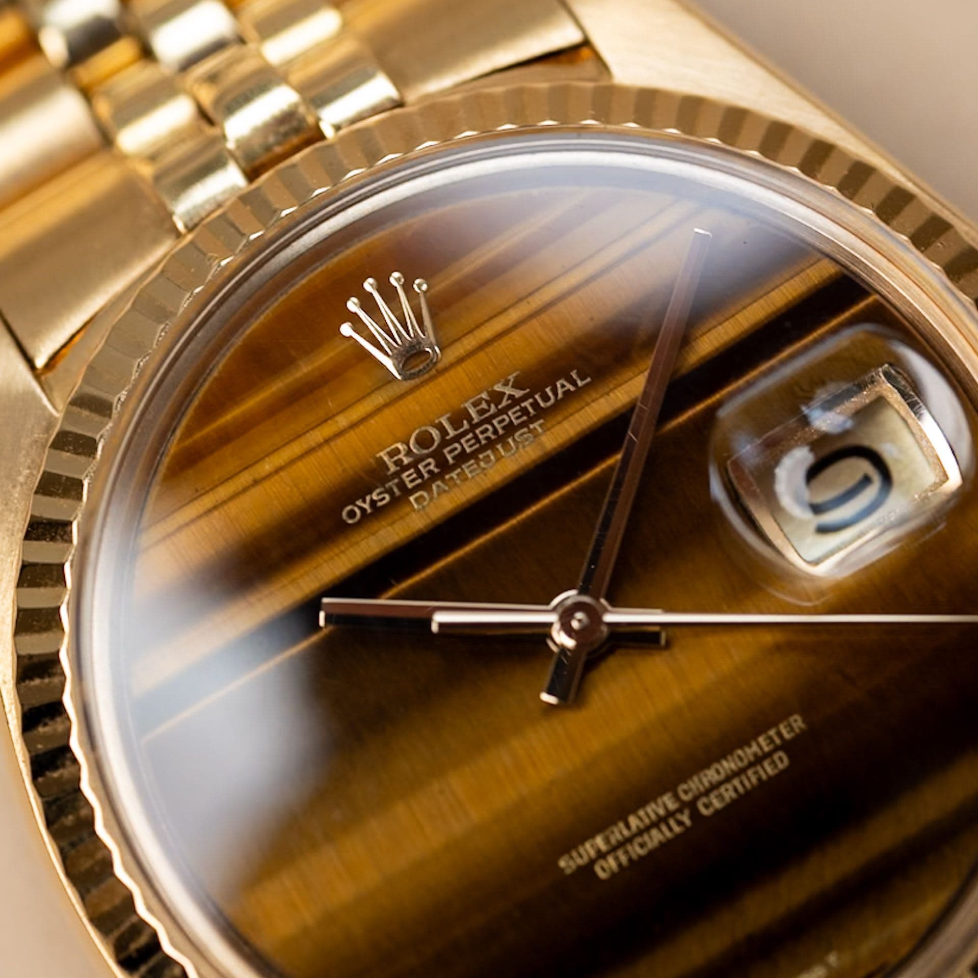 Datejust 1601/8 Or Jaune "Œil de Tigre" – 1974