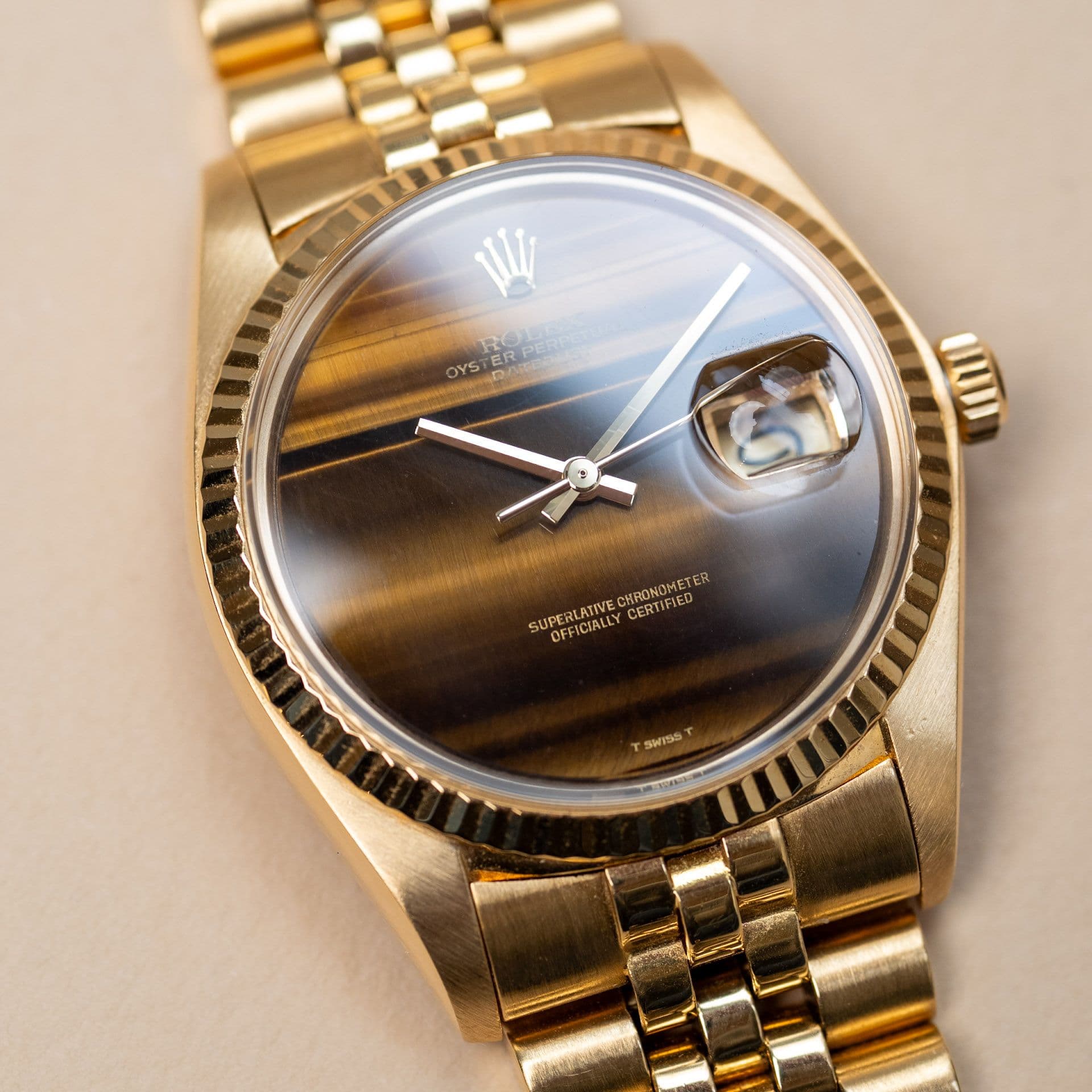 Datejust 1601/8 Or Jaune "Œil de Tigre" – 1974