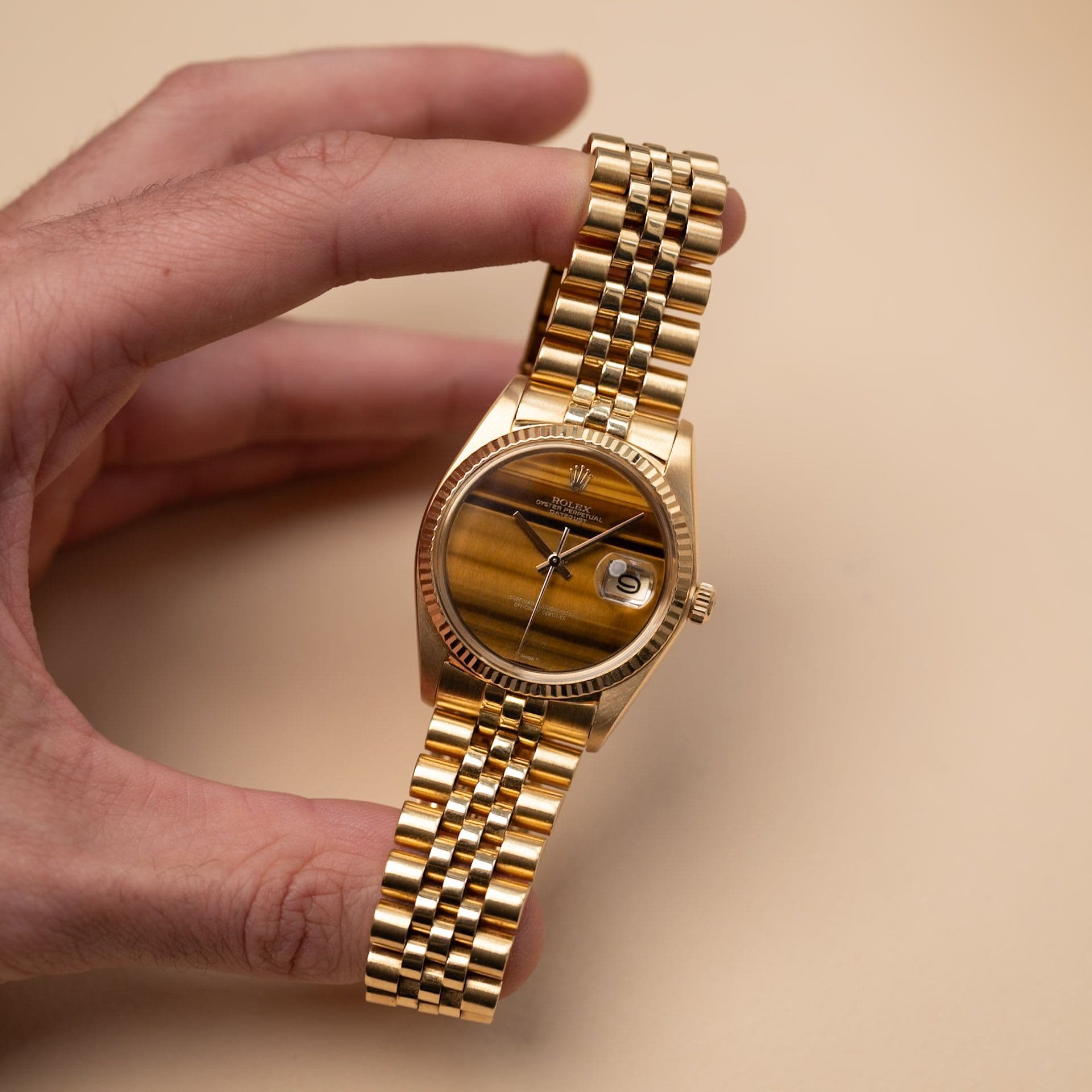 Datejust 1601/8 Or Jaune "Œil de Tigre" – 1974